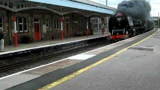 6233 Duchess of Sutherland passing through Penrith Station [upl. by Annairt462]