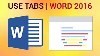 How to Identify and Use Tabs in Word 2016 [upl. by Dani553]