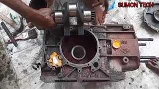 Engines Crankshaft working and repairingHow to Chinese diesel engine [upl. by Osana]