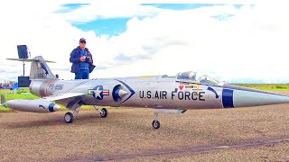 XXXL 39KG F104 STARFIGHTER RC TURBINE JET FLIGHT DEMONSTRATION [upl. by Ardnasyl]