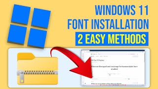 Windows 11 Font Installation 2 Easy Methods [upl. by Casilda347]