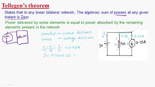 Tellegens theorem  Circuits amp Systems  Lec28 [upl. by Oniram447]