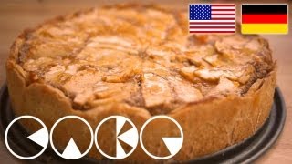 LECKERER APFELKUCHEN Rezept  YUMMY APPLE CAKE Recipe [upl. by Etteuqal]