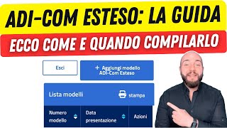 MODELLO ADI COM ESTESO ecco la guida su come e quando compilarlo [upl. by Krenn883]