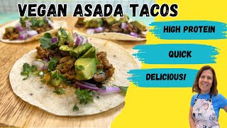 Yummy Vegan Asada Taco Recipe  Mouthwatering Meatless Taco Recipe [upl. by Sauveur]