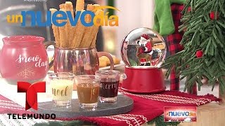 Recetas de cocina Cómo hacer churros con dulce de leche  Un Nuevo Día  Telemundo [upl. by Auvil534]