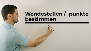 WendestellenWendepunkte bestimmen Teil 2  Mathe by Daniel Jung [upl. by Gayner]