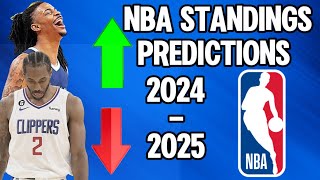 NBA STANDINGS PREDICTIONS [upl. by Aniratac]