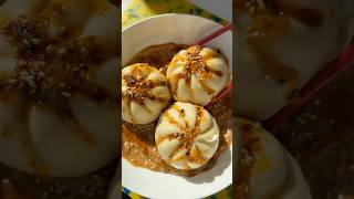 bao buns with spicy peanut sauce shorts baobuns food foodvideo spicypeanutsauce [upl. by Imeon]