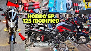 honda sp 125 bs6 fully modification 🔥  सबसे ज्यादा modified Honda sp 125 bs6 [upl. by Litnahs]