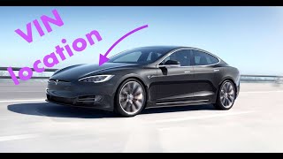 TESLA model S VIN location [upl. by Gentes]