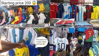 Biggest Football Jersey Market  Fifa World Cup 2022 Jersey at Maidan Market Kolkata📍 [upl. by Frangos8]