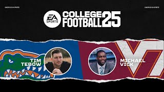 College Football 25 Gameplay  Mike Vick vs Tim Tebow [upl. by Nallek]