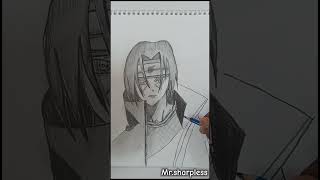 How to pencil sketch Itachi UchihaMrsharpless music artdraw anime [upl. by Cleaves84]