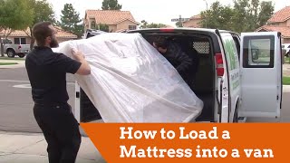 How to Load a Mattress into a Cargo Van [upl. by Smitt]