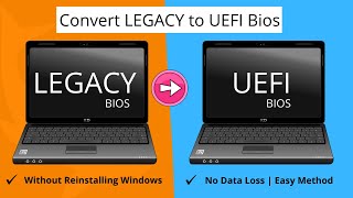 How to Convert LEGACY to UEFI Windows 10 without Data Loss  How to Change LEGACY to UEFI Windows 10 [upl. by Klinges]