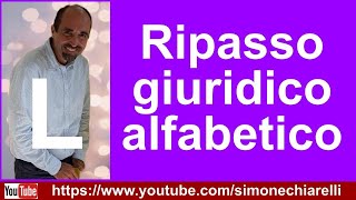 Simone Chiarelli ripasso giuridico alfabetico L [upl. by Dix]