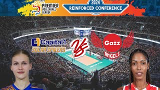 CAPITAL SOLAR SPIKERS VS PETRO GAZZ ANGELS  PVL REINFORCED CONFERENCE  COREBOARD [upl. by Eignav14]