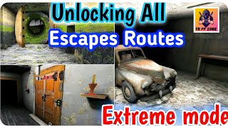 Granny chapter 1 unlocking all Escapes routes extreme mode without commentary granny yrffzone [upl. by Somerset]