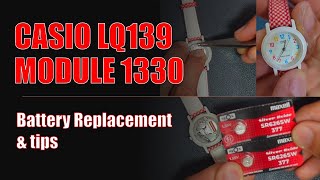 Casio Watch Battery Replacement MODULE 1330 MODEL LQ139 casio watchbattery [upl. by Alam]