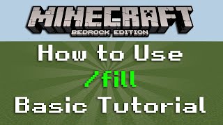 How To Use fill Command In Minecraft Bedrock Basic Tutorial [upl. by Aynor681]