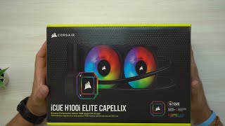 Corsair iCUE H100i Elite Capellix UnboxingHands on [upl. by Llessur439]