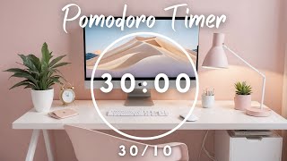 Study With me Aesthetic Timer  3010 Pomodoro Timer  Lofi Music with Timer  Pomodoro Station [upl. by Lynett]