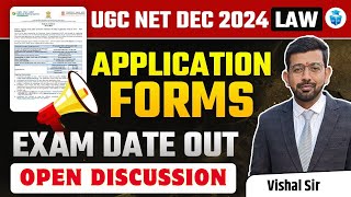 UGC NET Dec 2024 Application Form Date  UGC NET Law Exam Date 2024  Vishal Sir [upl. by Derraj]