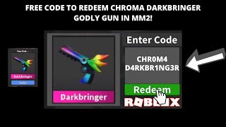 REDEEM THIS FREE CODE TO UNLOCK CHROMA DAKRBRINGER GODLY GUN IN ROBLOX MM2 [upl. by Nakashima]