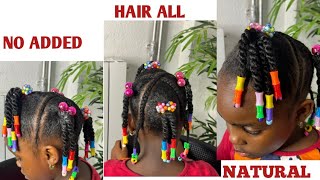 No hair added Cute natural kidshairstyles for black girls with 4c natural hair type naturalhair [upl. by Ettenot]