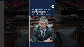 No hubo quórum en Diputados para tratar la Ley de Ficha Limpia [upl. by Egiedan438]