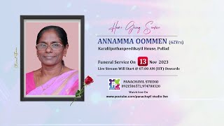 Annamma Oommen 62 Karalilputhanpeedikayil  Funeral Service  17102023  Panachayil Studio live [upl. by Monteria]