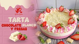 TARTA DE CHOCOLATE BLANCO Y FRESAS 4k [upl. by Cesare]