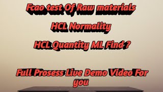 Fcao test full video live and normality of 01N HCl or factor determine [upl. by Mather371]