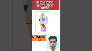 lowest population density state in India population india mapmaking [upl. by Hayikat]