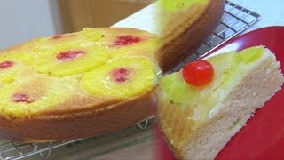 Pineapple Upside Down Cake Recipe Video  Egg Free Baking by Bhavna [upl. by Ahseken]