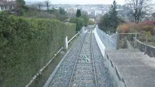 Standseilbahn 180001 Vevey  Mont Pèlerin Talfahrt  Funiculaire [upl. by Kara-Lynn976]