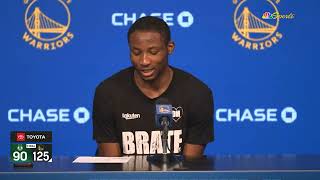 Jonathan Kuminga Press Conference  Milwaukee Bucks vs Golden State Warriors [upl. by Liesa]