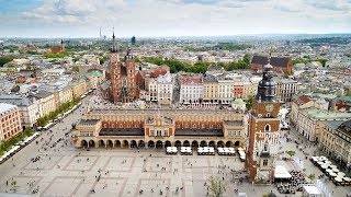 Rynek Główny w Krakowie z drona 4K [upl. by Nilrev]