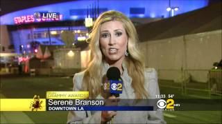 serene branson reporting live HD QUALITY after the grammys 2011 CBS2 LA [upl. by Narf87]