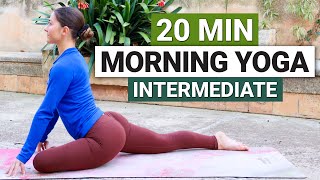 20 Min Intermediate Morning Yoga Flow  Full Body Stretch amp Flow [upl. by Annayd]