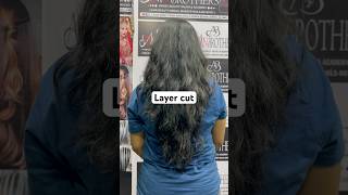 Layer cut 💇‍♀️aryanbrothersunisexbeautysalonacademylayerhaircutting butterflyhaircutstephaircut [upl. by Linsk]