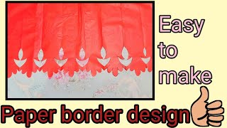 Beautiful paper border design paper design  easy cutting paper design Border for project [upl. by Aicilra]