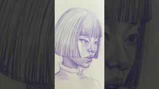 Draw with me  20min portrait pencil sketch portraitart dailyart pencilsketch sketching drawing [upl. by Ahsha]