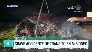 Grave accidente de tránsito en Misiones [upl. by Ellenij]