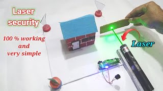 How to make laser home security alarm  Top electronic project  Science project [upl. by Shandra846]