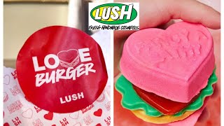 Lush Cosmetics Valentines 2024 Love Burger tub demo [upl. by Inneg]