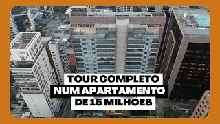 TOUR EM APARTAMENTO DE LUXO DE 15 MILHÕES NO ITAIM BIBI EM SP  CASA BRASILEIRA  CONSTRUTORA LÚCIO [upl. by Darreg]