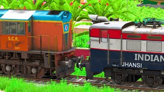 DIESEL to ELECTRIC LOCOMOTIVE CHANGE  BUMPY RAILROAD  Train Simulator  Railworks 3  NTG GAMING [upl. by Iorio]