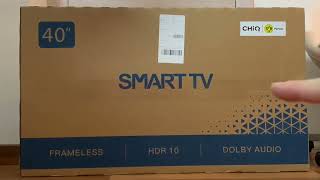 Unboxing Android Tv Chiq 40quot poca spesa [upl. by Iover]